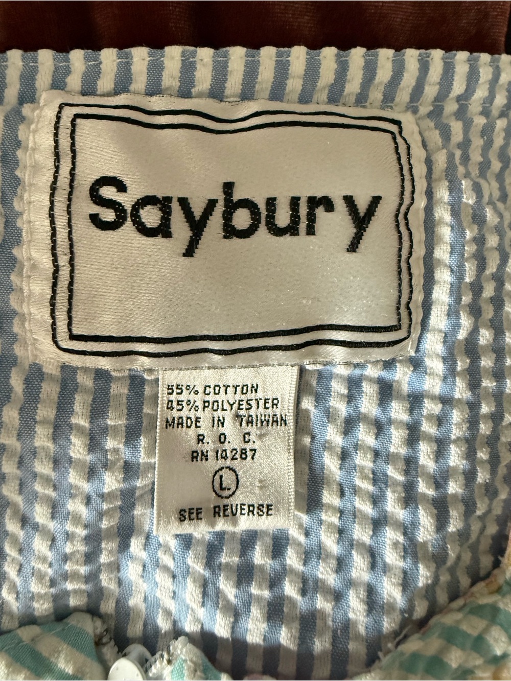 Vintage Saybury Seersucker House Dress - Picture 10 of 11